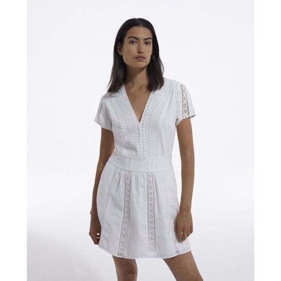 The Kooples Dresses & Skirts - The Kooples White Ecru Embroidered Dress Women's 1 small cottagecore Boho Eyelet